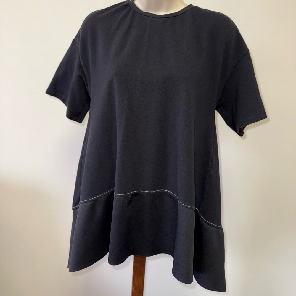 Zara Trafaluc (Small) Black Flowy Loose Fit Blouse